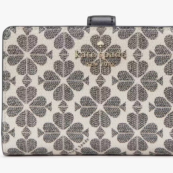 KATE SPADE FLOWER MEDIUM COMPACT BI-FOLD WALLET.  NEW - Picture 1 of 4